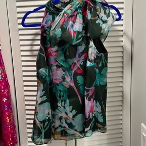 COPY - MILLY Organza Floral Bow Top